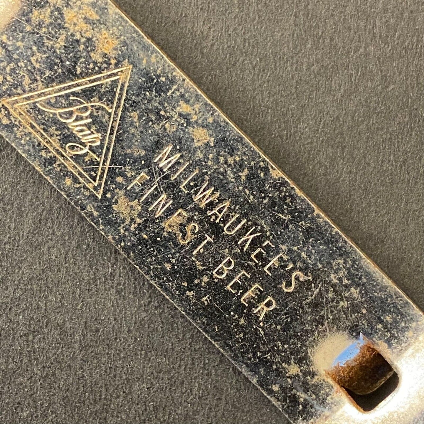 Blatz "Milwaukee's Finest Beer" Vintage Small Steel Can Bottle Opener 3 1/4"