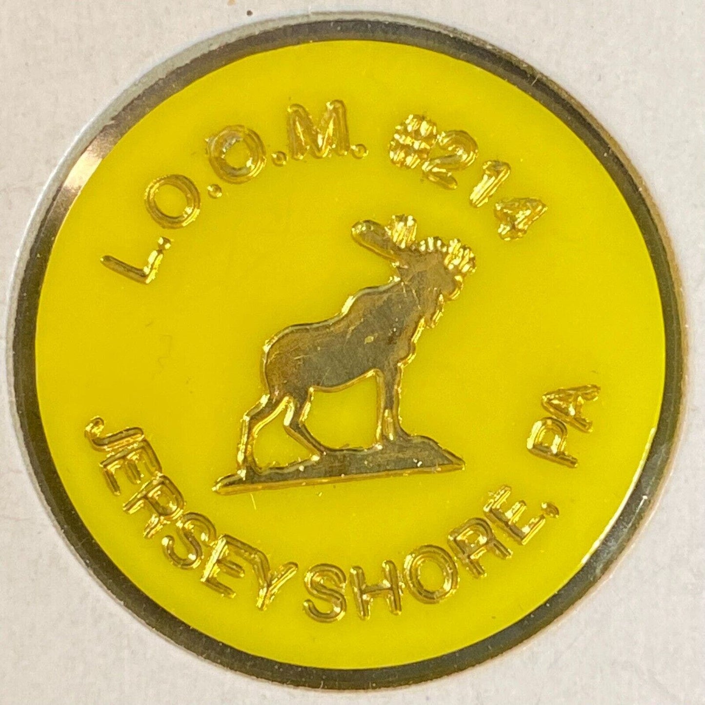 Jersey Shore, PA Moose Lodge #214 c1970's-80's Plastic "One Draft" Token