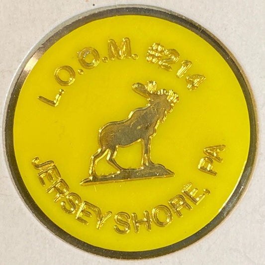 Jersey Shore, PA Moose Lodge #214 c1970's-80's Plastic "One Draft" Token
