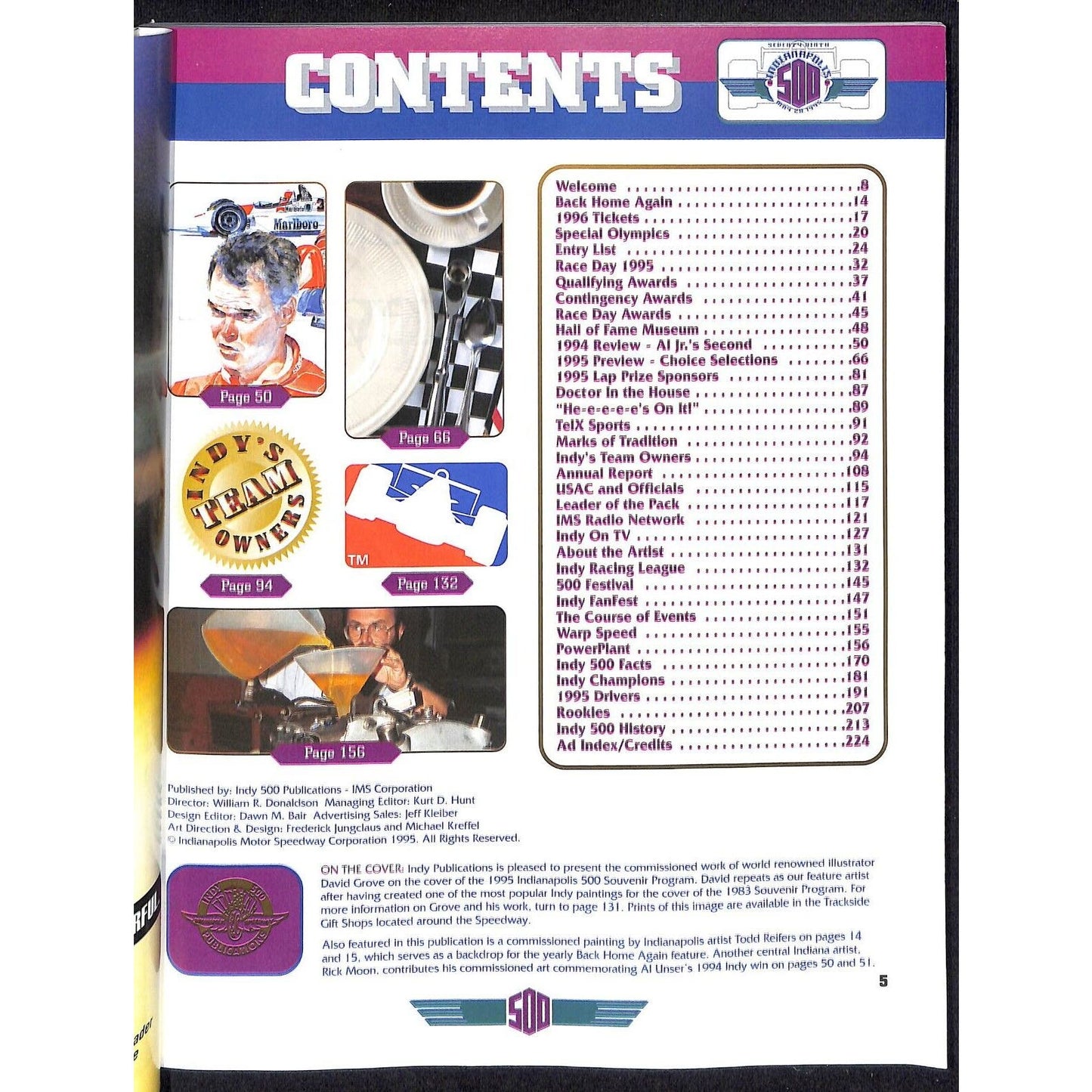 1995 Indianapolis 500 Program Racing VGC 224pp 1lb 6oz