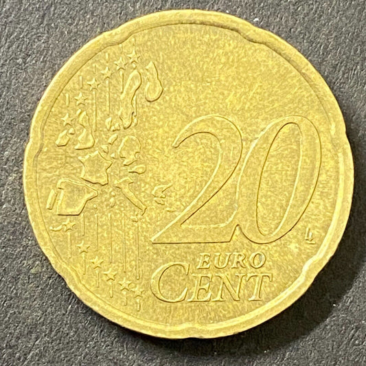 2002 G 20 Euro Cent Coin 20mm
