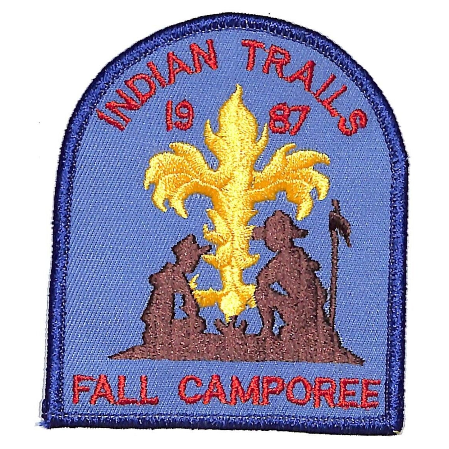 Boy Scouts BSA 1987 Indian Trails Fall Camporee Embroidered Patch Scarce