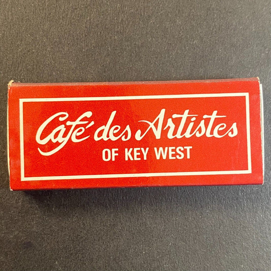 Cafe des Artistes of Key West French Restaurant Vintage Matchbox VGC Scarce