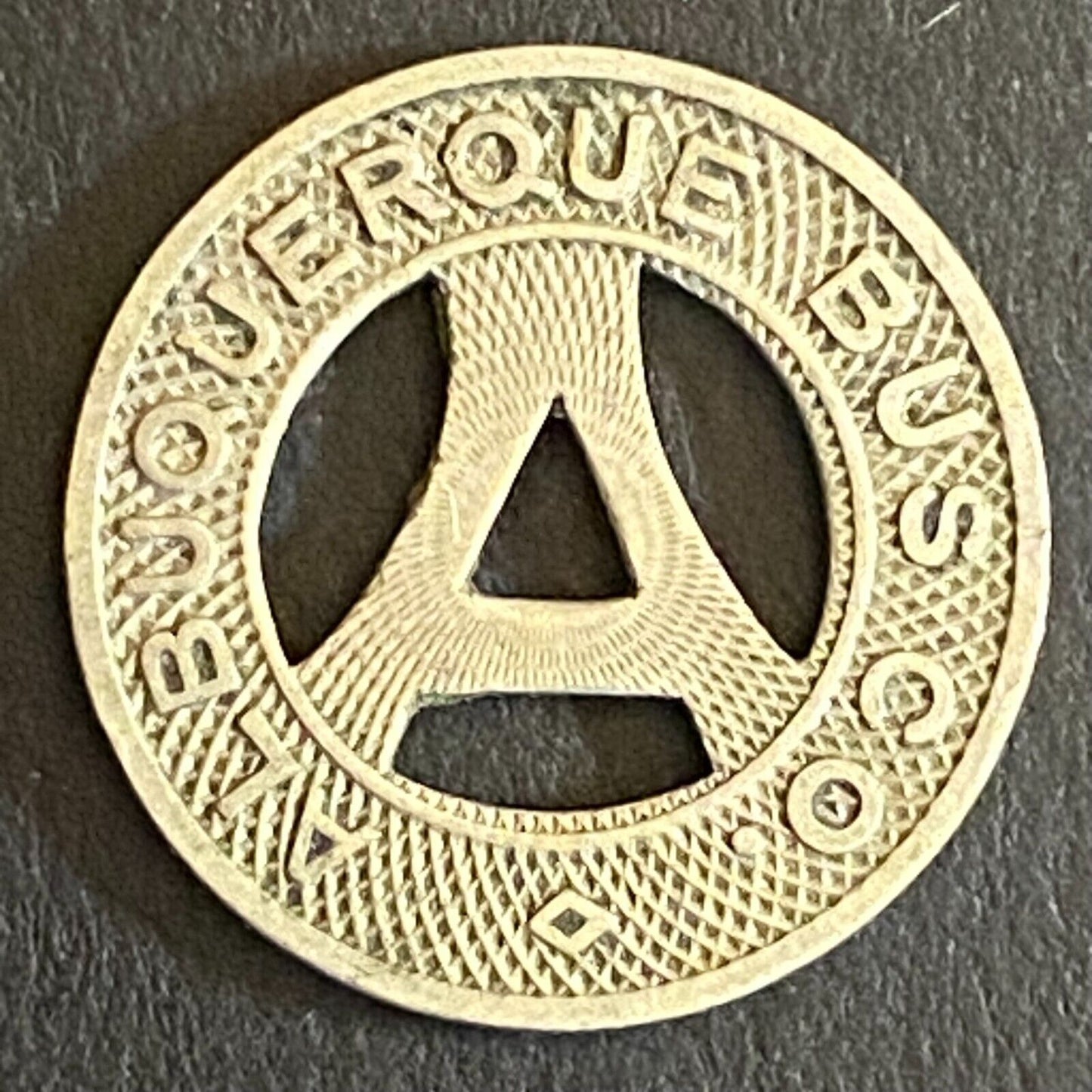 Albuquerque Bus Co. "Health Country" Transit Token 16mm VGC Hanging "A" (#2)