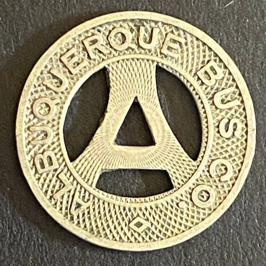 Albuquerque Bus Co. "Health Country" Transit Token 16mm VGC Hanging "A" (#2)