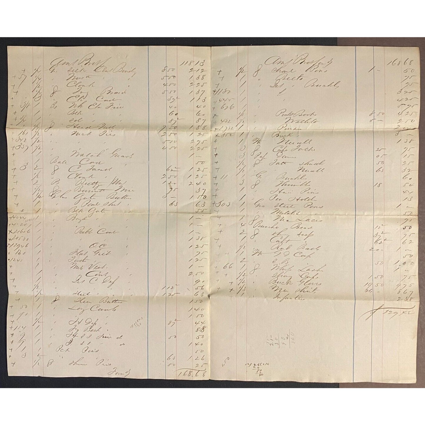 L.B. Chittenden & Co. Hosiery Broadway NYC 1863 J.J. Cover* Very Lg. Billhead