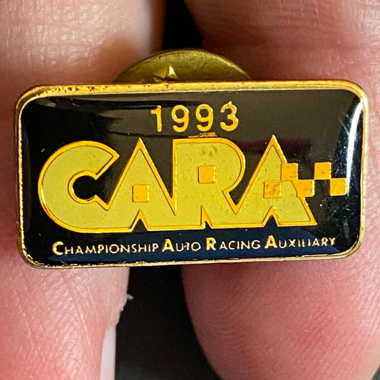 1993 CARA Championship Auto Racing Auxillary Enameled Lapel Pin 12mm x 22mm VGC