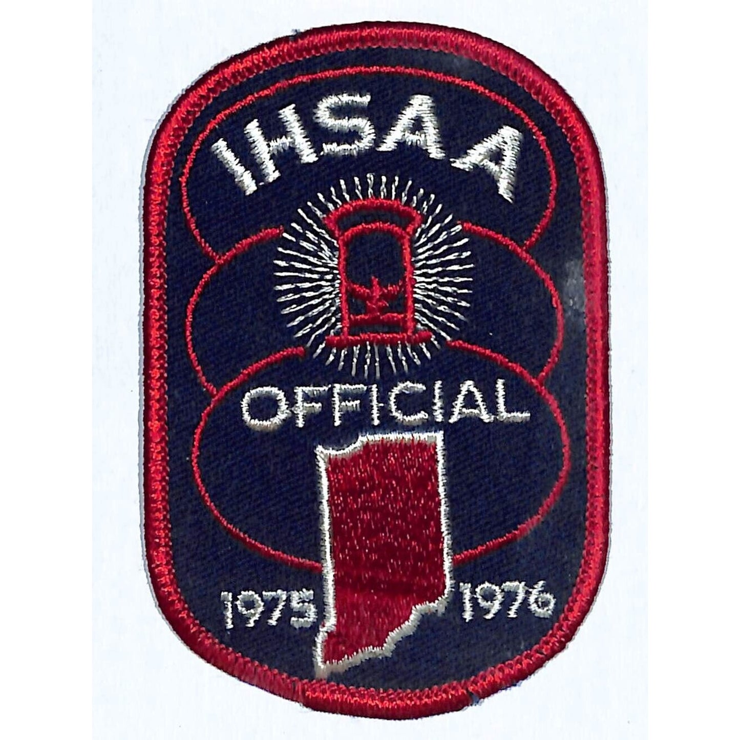 IHSAA Official Indiana High School Embroidered Patch 2 1/2" x 4" 1975 1976 VGC