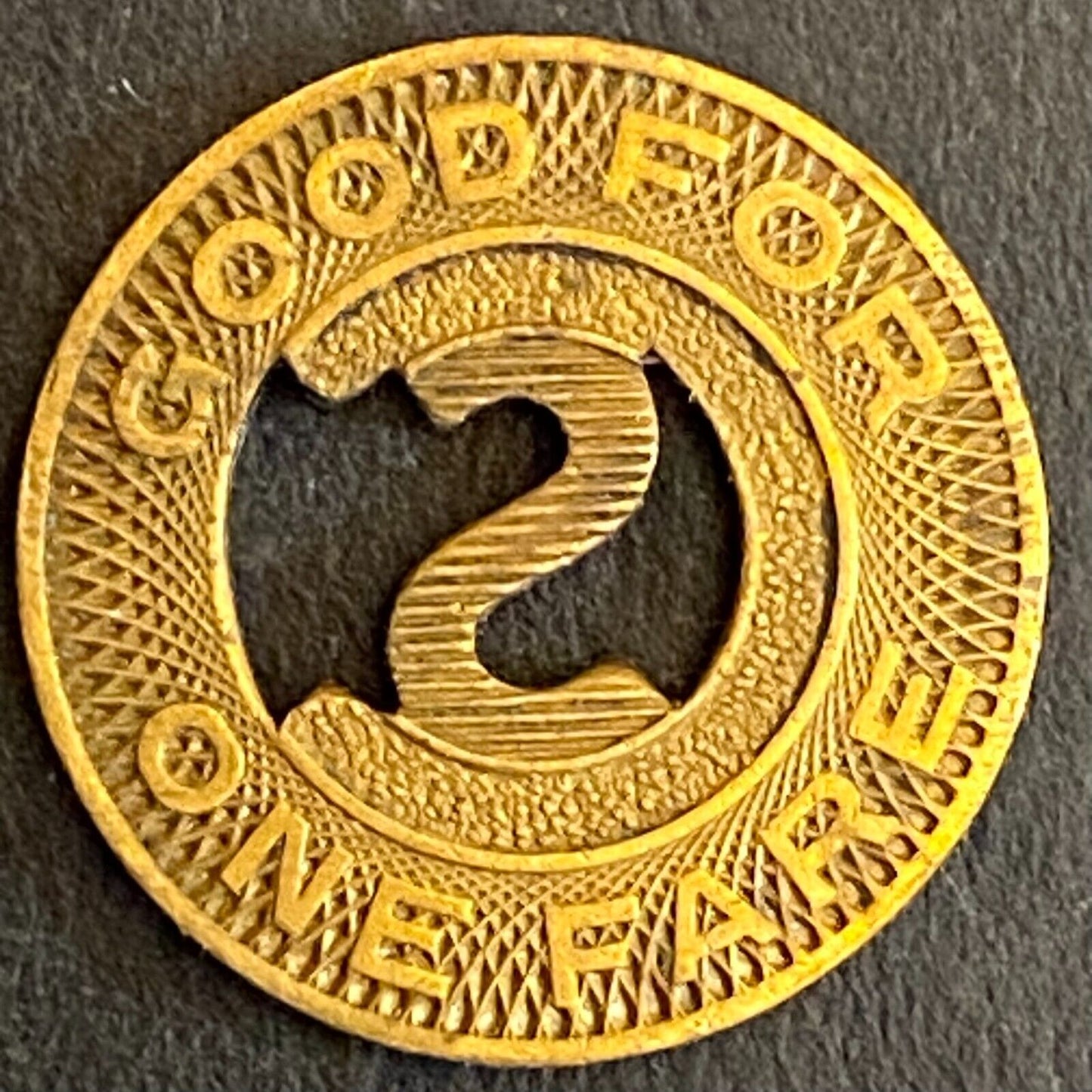 Colorado Springs Transit Co. G/F One Fare Transit Token 16mm