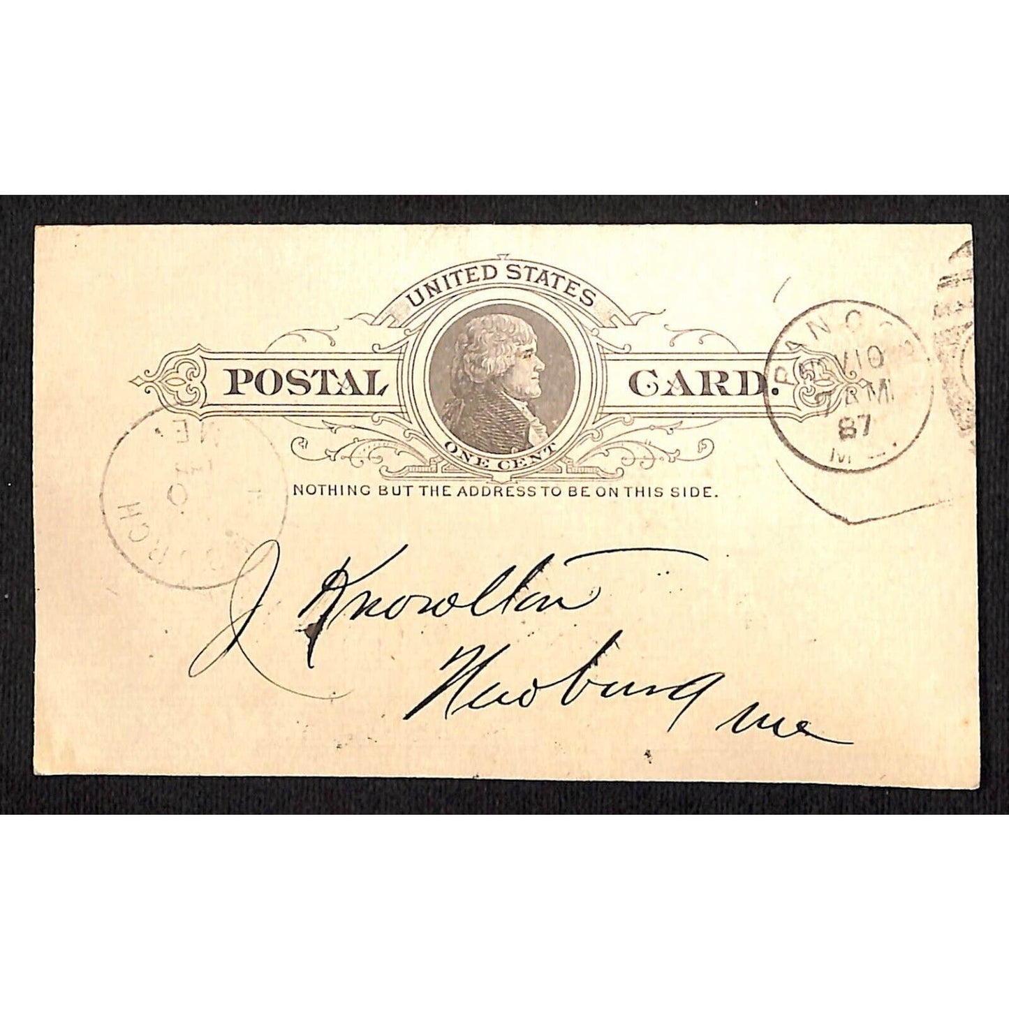 Bangor, ME Arnold & Sawyer Boots Shoes 1887 Advertising Postcard Postal Card