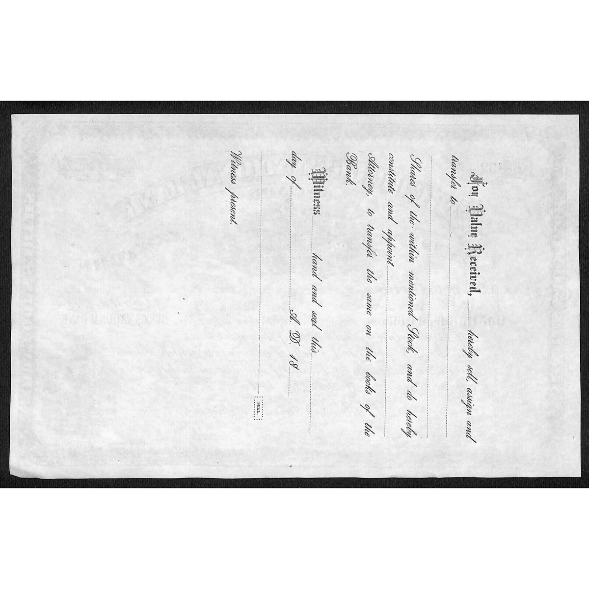 The Briggs National Bank of Clyde NY c1880* Stock Certificate Unissued #132