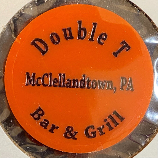 McClelland, PA Double T Bar Grill c1990's? Plastic Token G/F One Large Draft