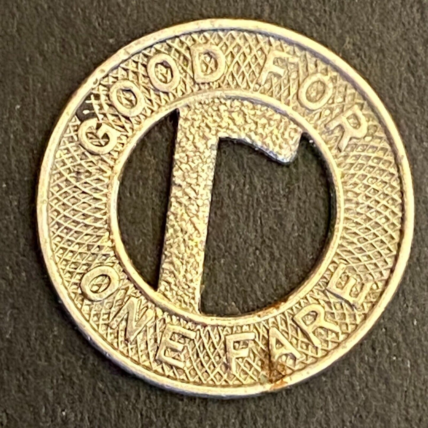 Lima City Street Railway Co (Ohio) G/F One Fare Transit Token 16mm c1949 (#3)