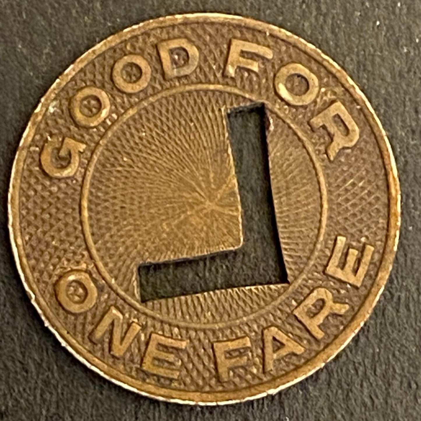 Lima City Lines (Ohio) G/F One Fare Transit Token 16mm (#2)