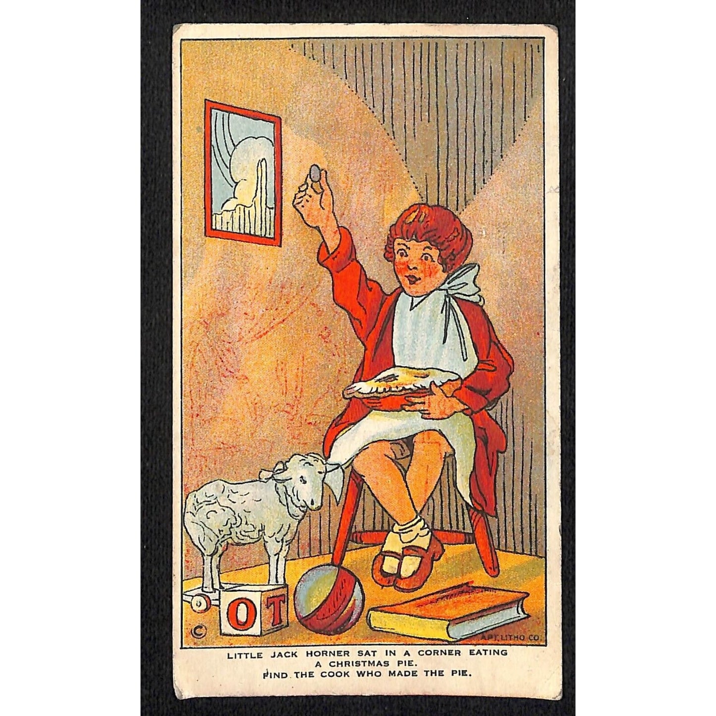 Little Jack Horner / Insurance Co. Wm. J. Flinn Harrisburg, PA c1920s Trade Card