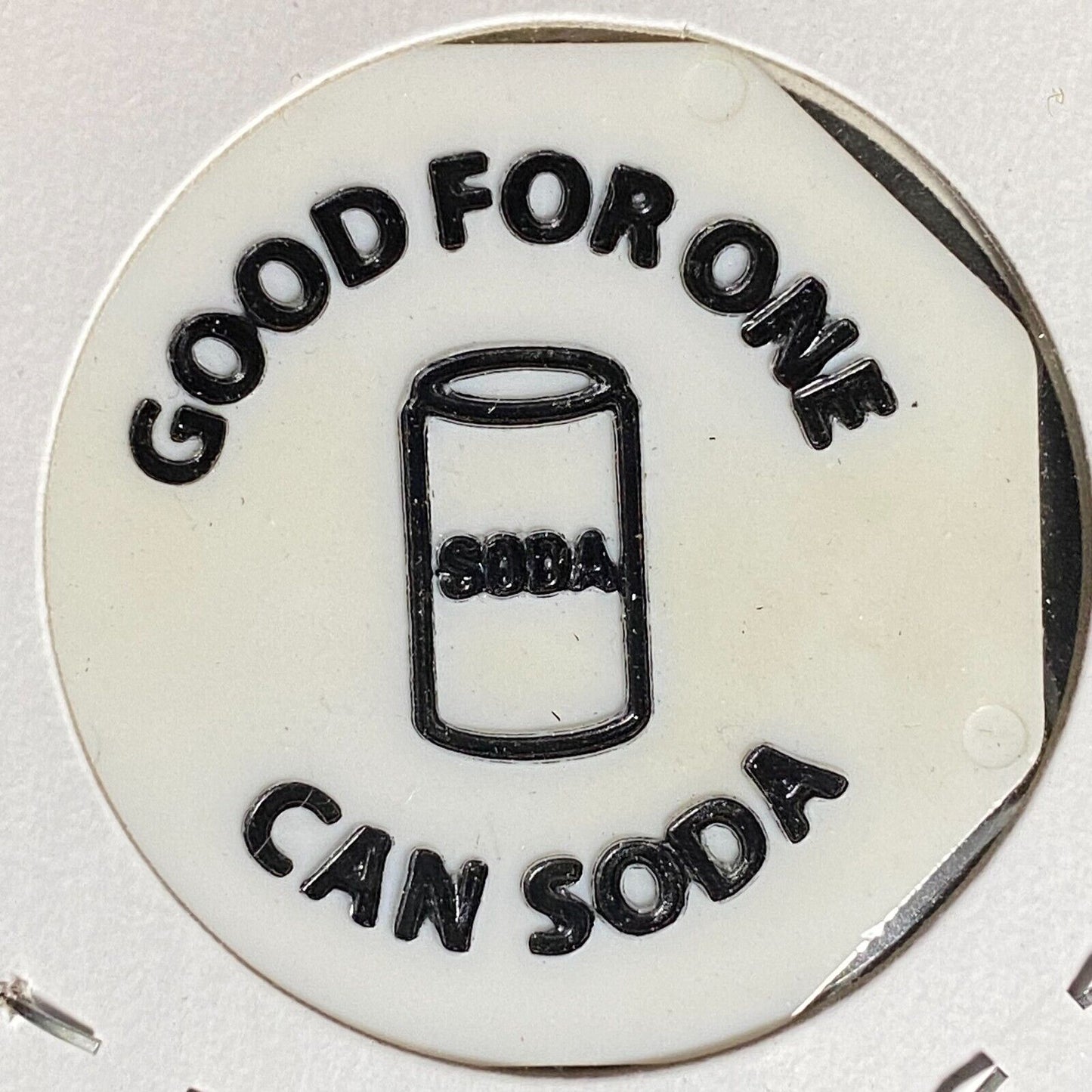 Broad Top, PA Eagle's Nest Bar Restaurant Hex Plastic Token G/F One Can Soda