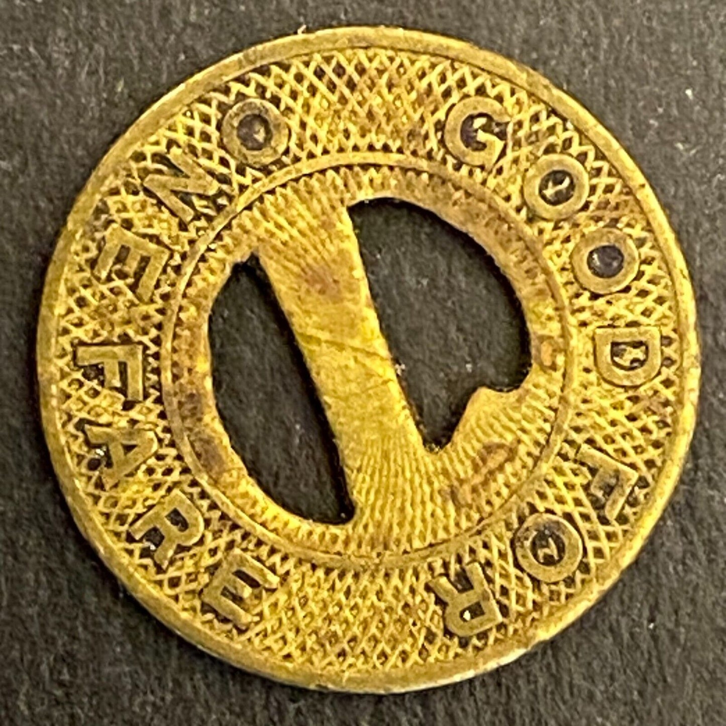 Louisville Railway Co. G/F One Fare Token 16mm