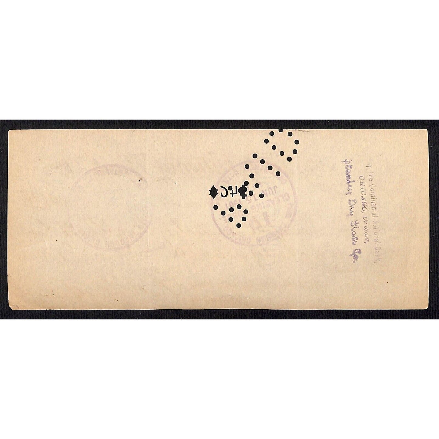 FNB Urbana, IL $46 1901 Bank Check Revenue Stamp w/ University Bldg. Vignettes