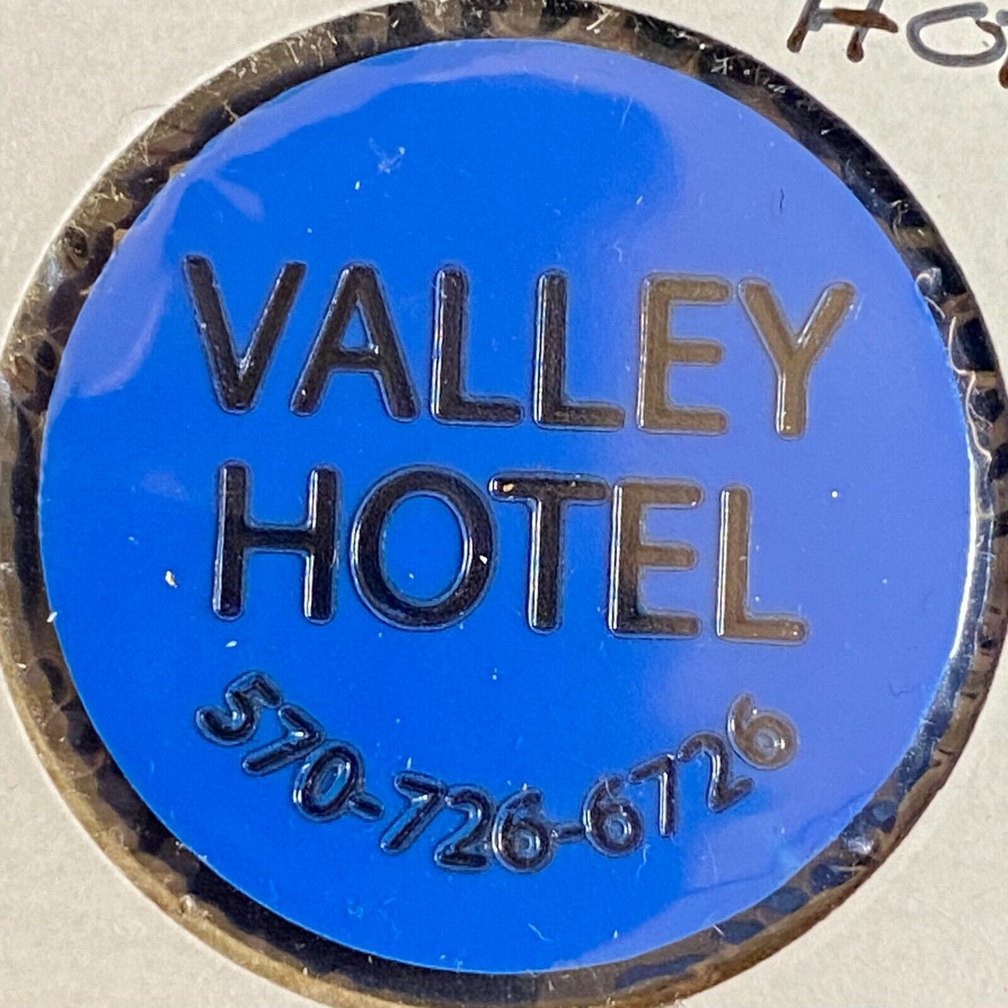 Mill Hall, PA Valley Hotel Plastic Token Good For One Mixed Drink