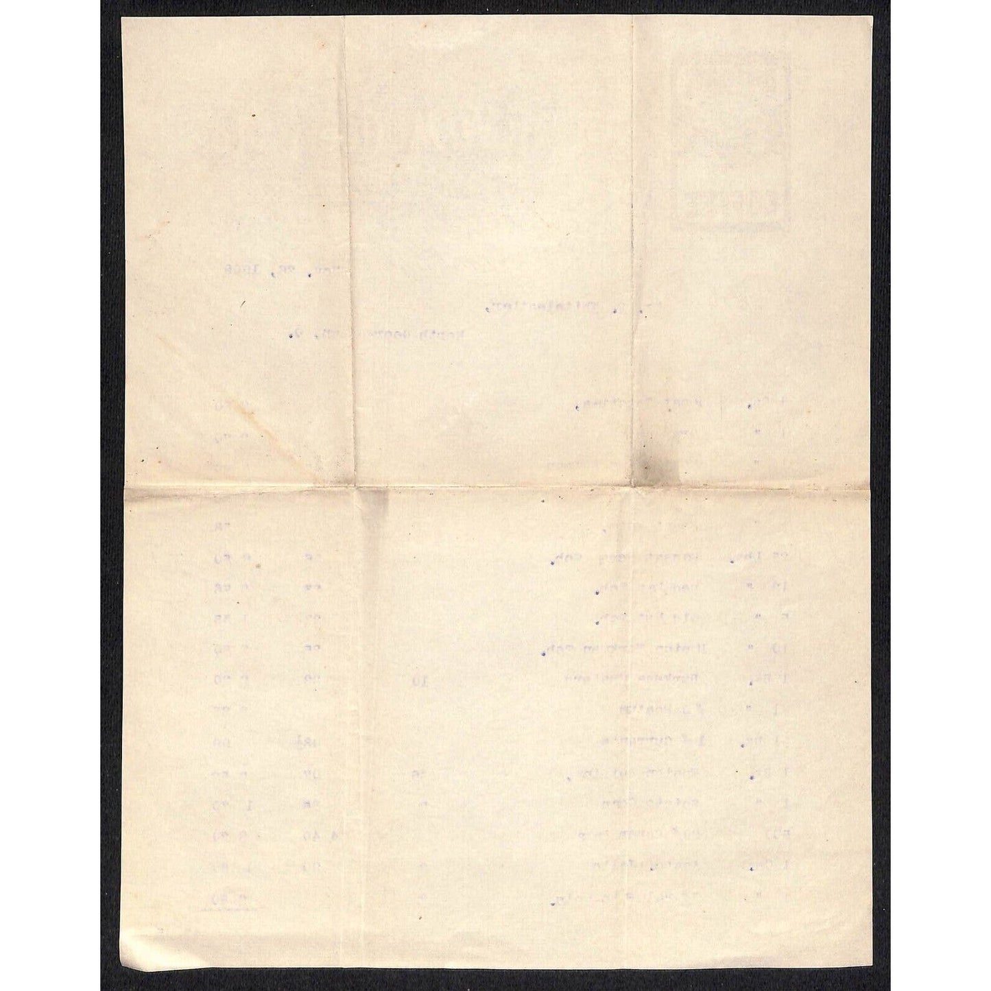 F.W. McCleery & Co. Coffee Pitts. 1909 Billhead Whiteleather* N. Georgetown OH