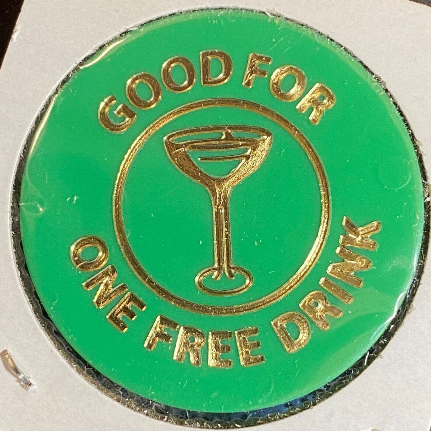 Hazelton, PA Elks #200 c1970's-80's Plastic "Good for One Free Drink" GRN Token