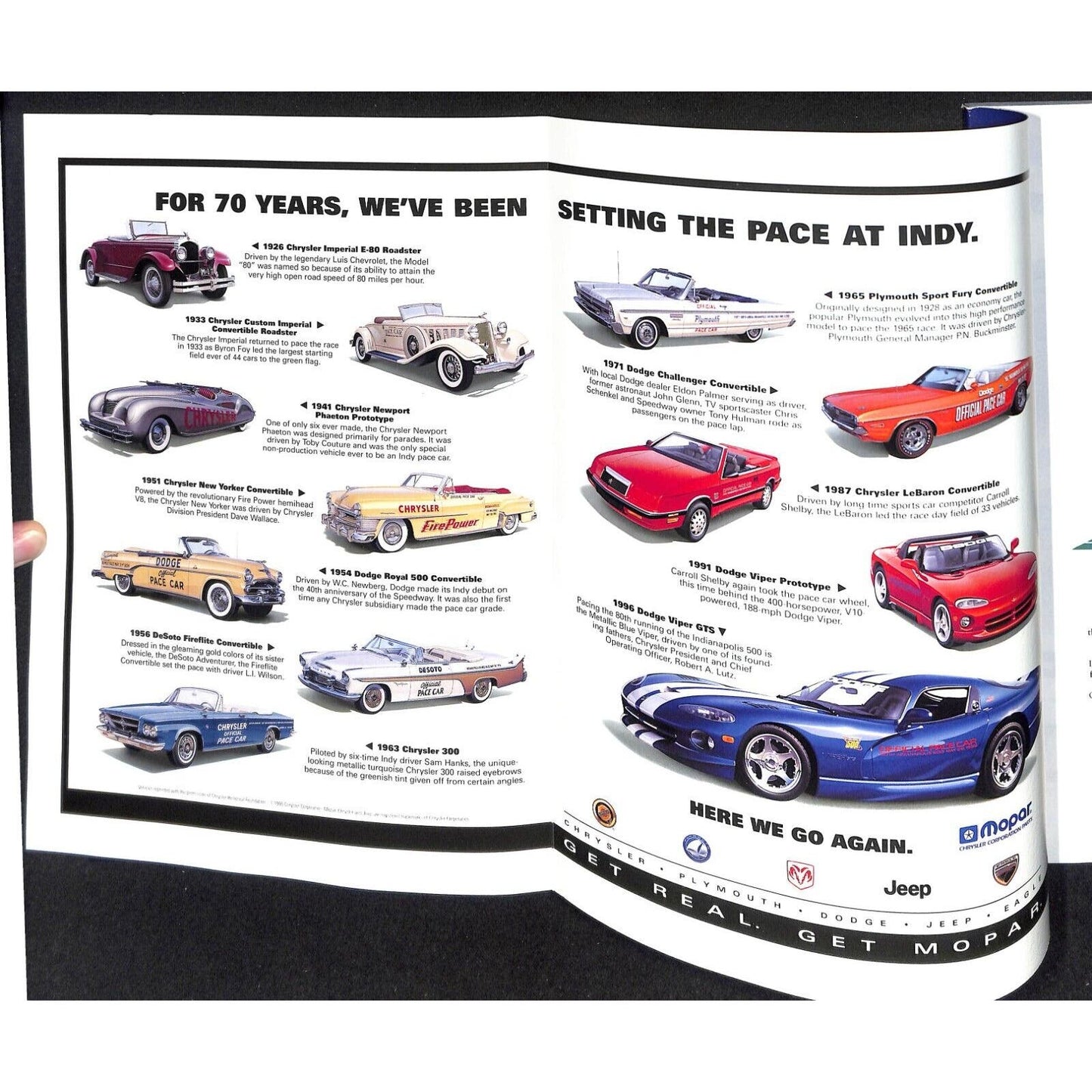 1996 Indianapolis 500 Program Racing VGC 208pp 1lb 4oz