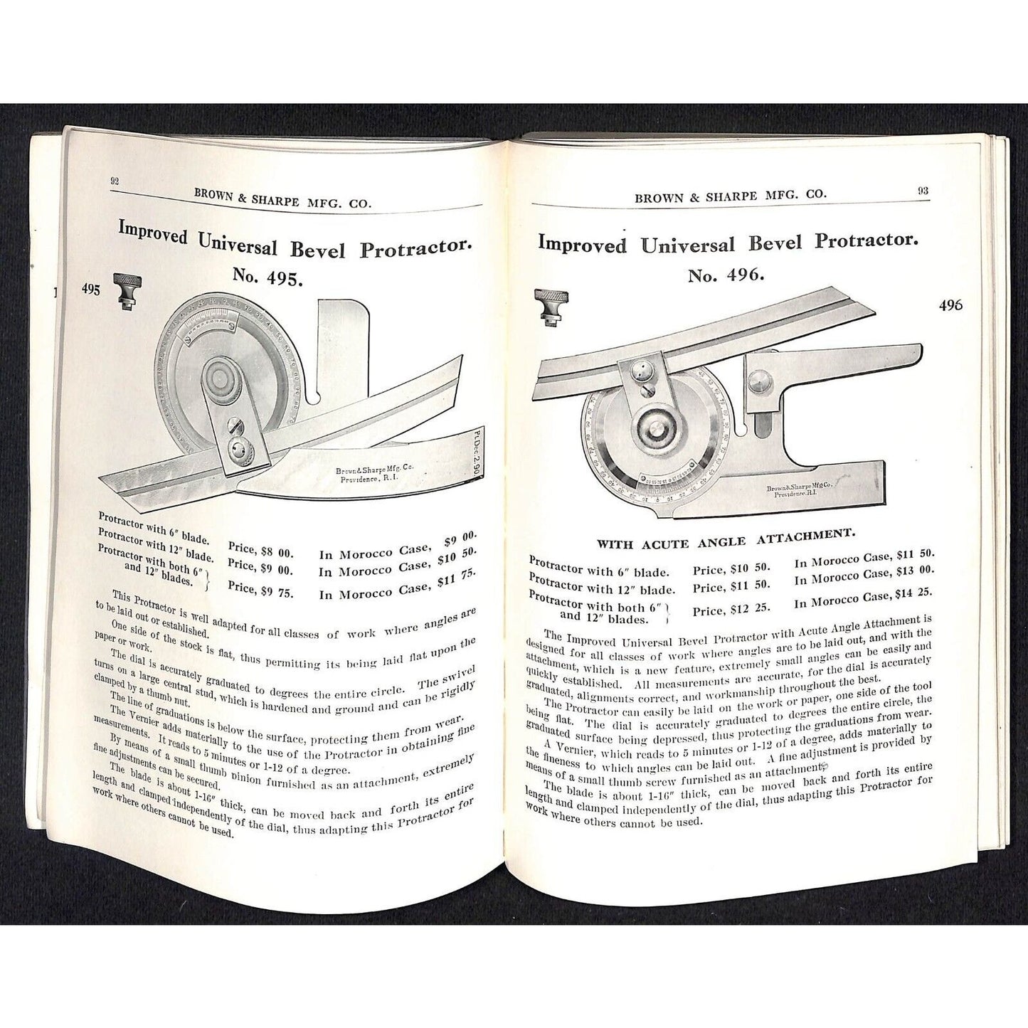 Brown & Sharpe Catalog No. 26 Small Tools 399pp w/ Prices c1915 Scarce