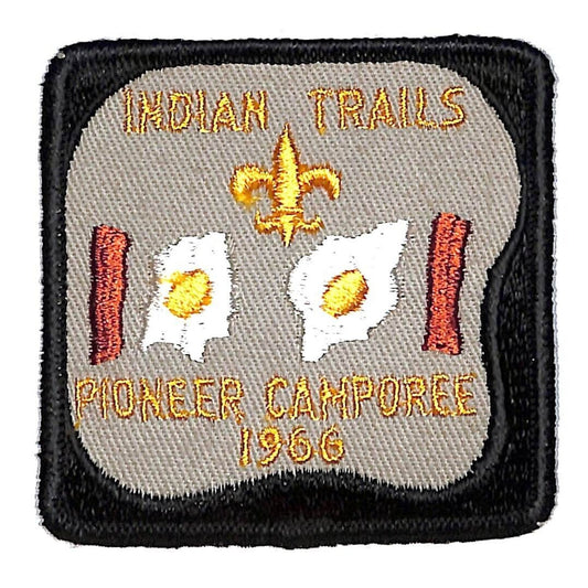 Boy Scouts BSA 1966 Indian Trails Pioneer Camporee Bacon & Eggs Patch Scarce