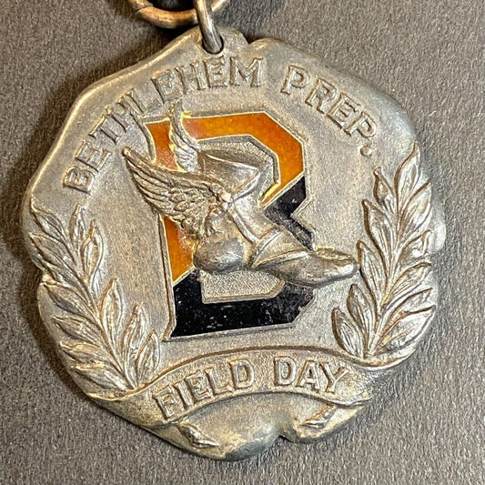 Bethlehem Prep School Field Day Javelin Throw Sterling Award Medal 33mm c1920's