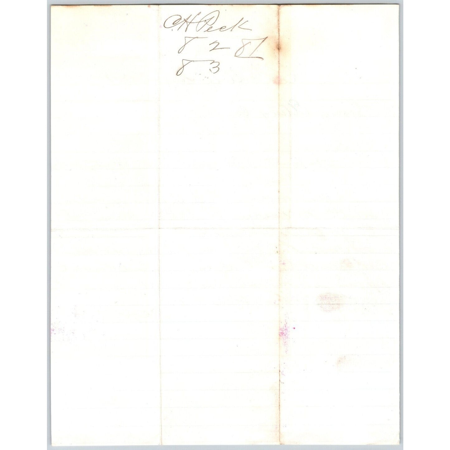 1881 C.H. Peck Red Bluff, MT ALS to Henry Elling* Virginia City, MT re: Payments