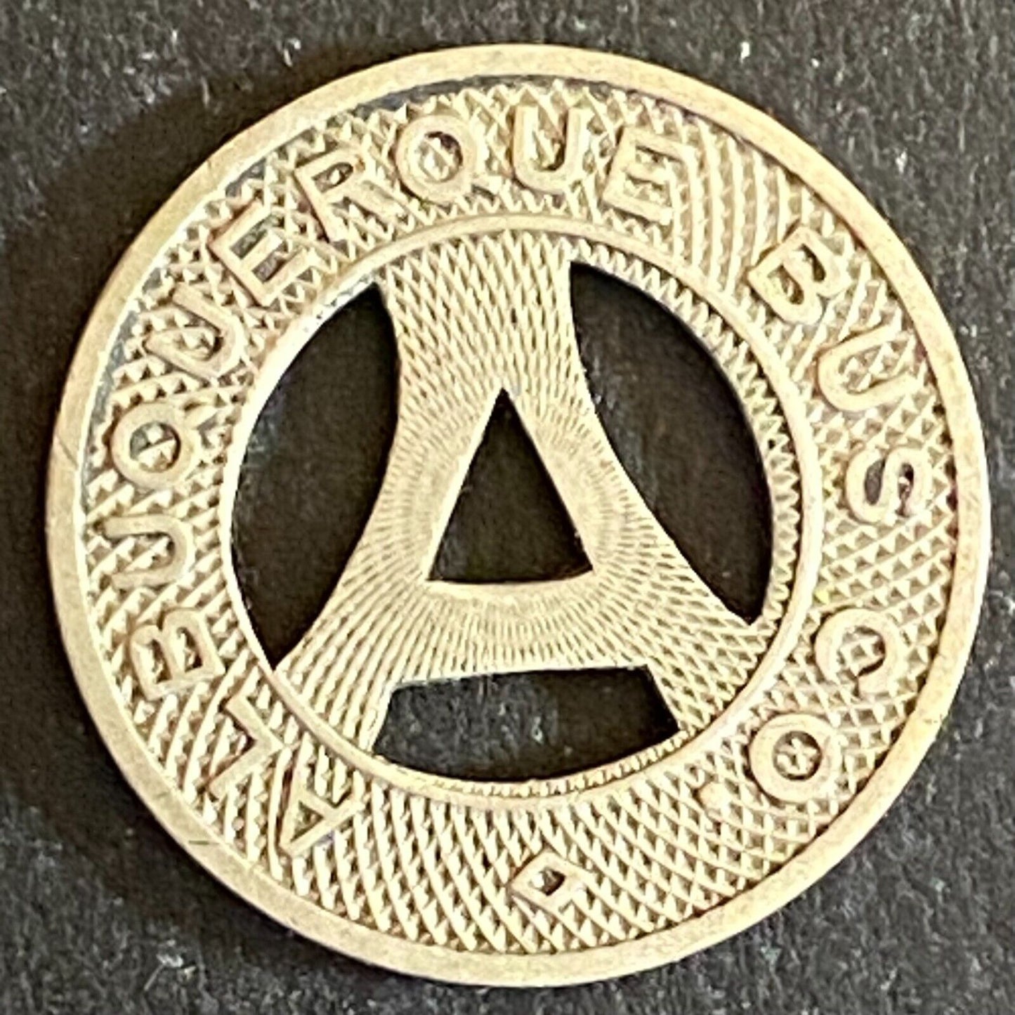 Albuquerque Bus Co. "Health Country" Transit Token 16mm VGC Hanging "A" (#20)