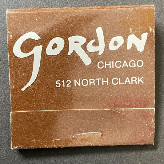 Gordon Restaurant Chicago Full Matchbook c1976-80's - Scarce