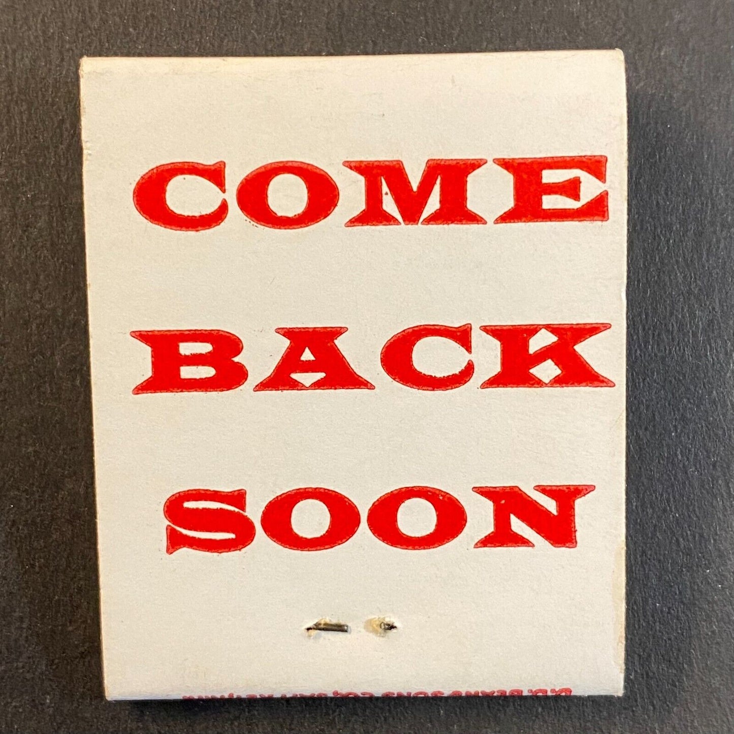 "Wizard" D.D. Bean & Sons Generic "Thank you" Full Matchbook c1960's-73