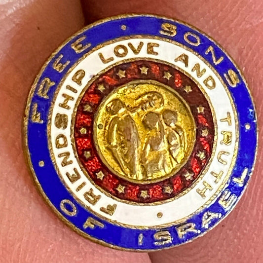 "Free Sons of Israel" Friendship Love Truth Color Enamel Lapel Pin 14mm