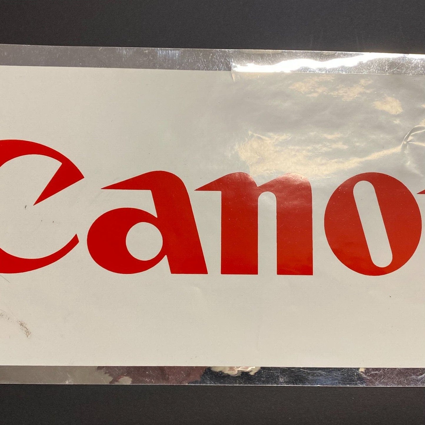 Canon (Racing ?) Mylar Border Large Decal 6" x 13 1/2" c1980's-90's