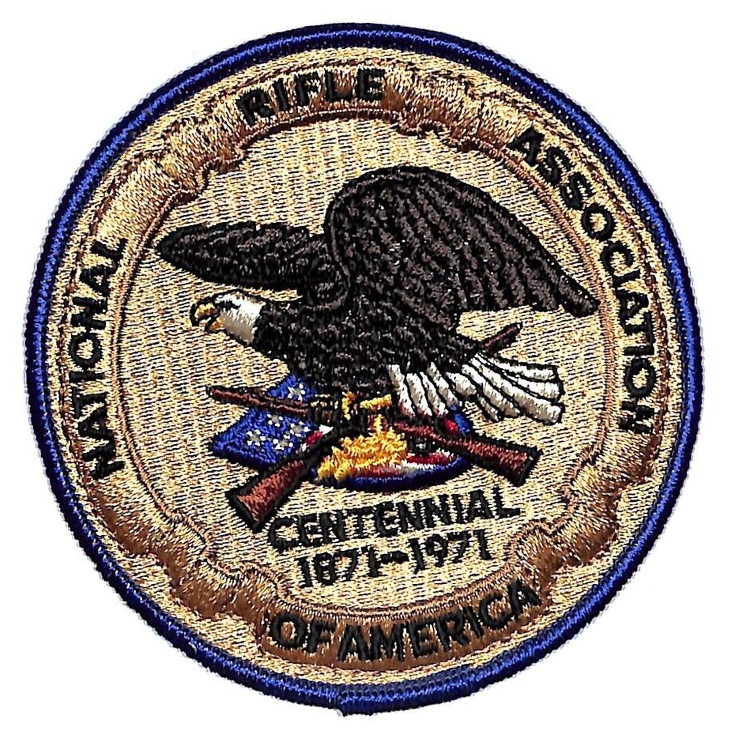 NRA National Rifle Association Centennial 1871 - 1971 Emb. Patch 4" VGC NOS