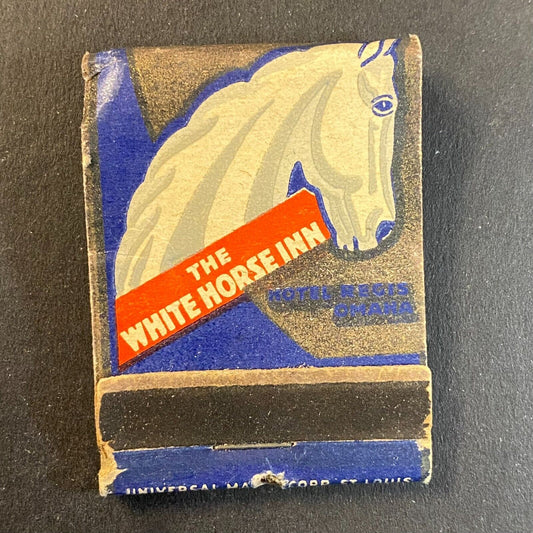 White Horse Inn Hotel Regis Omaha c1930's-40's Full Matchbook Scarce