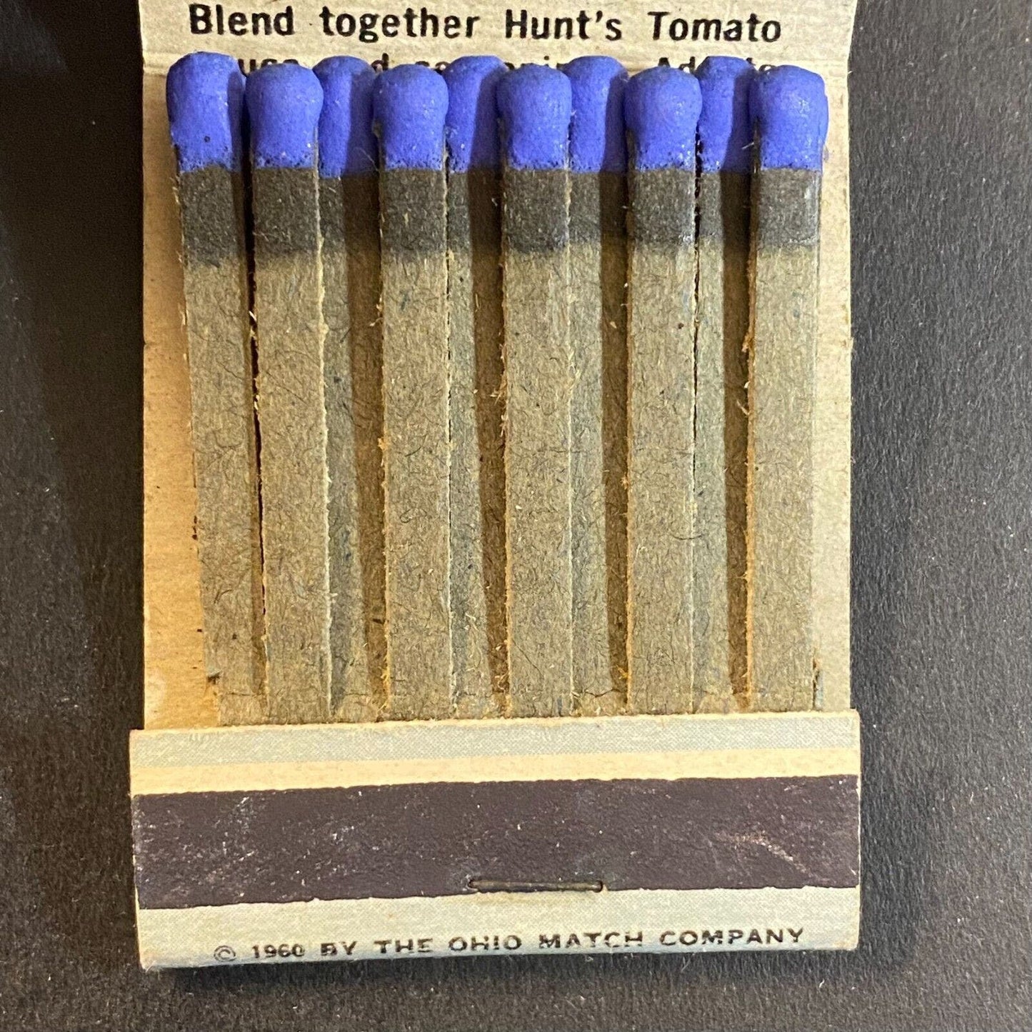 Hunt's Tomato Sauce w/ Shrimp Creole c1960 Full Matchbook
