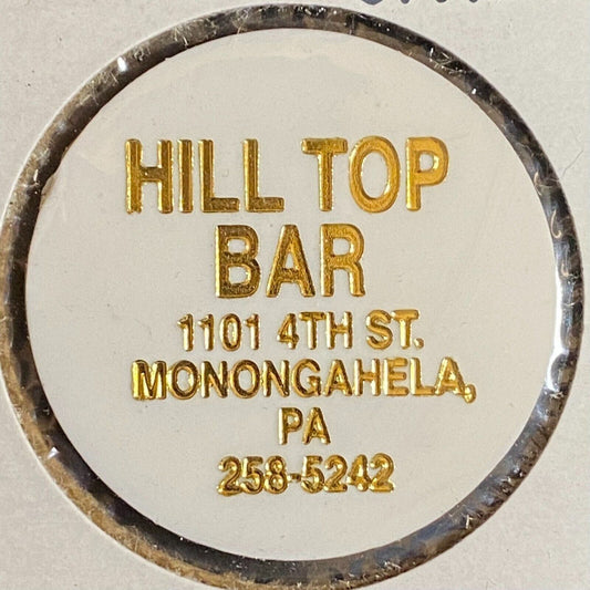 Monongahela, PA Hill Top Bar c1980's-90's Plastic Token G/F Draft Beer