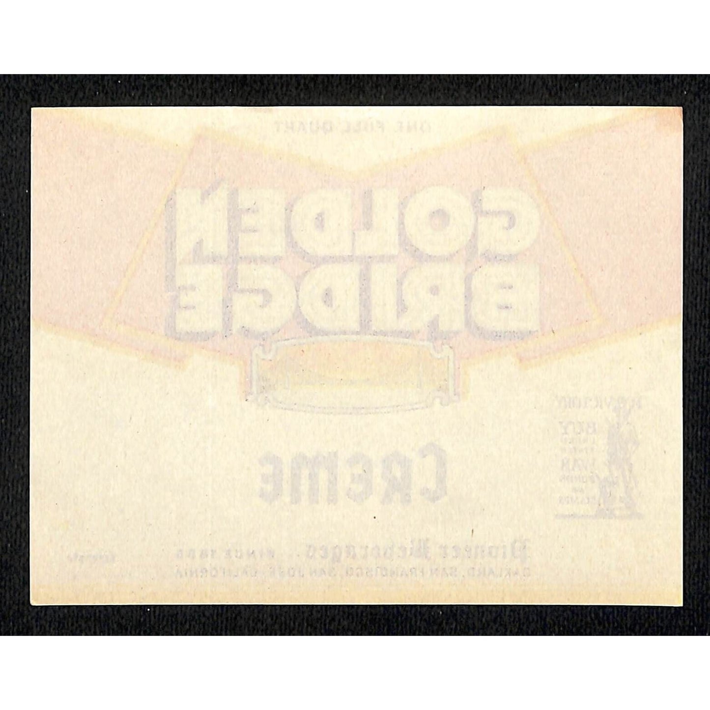 Golden Bridge Creme Soda Label Pioneer Beverages Co. 1940's WWII "Buy Bonds"