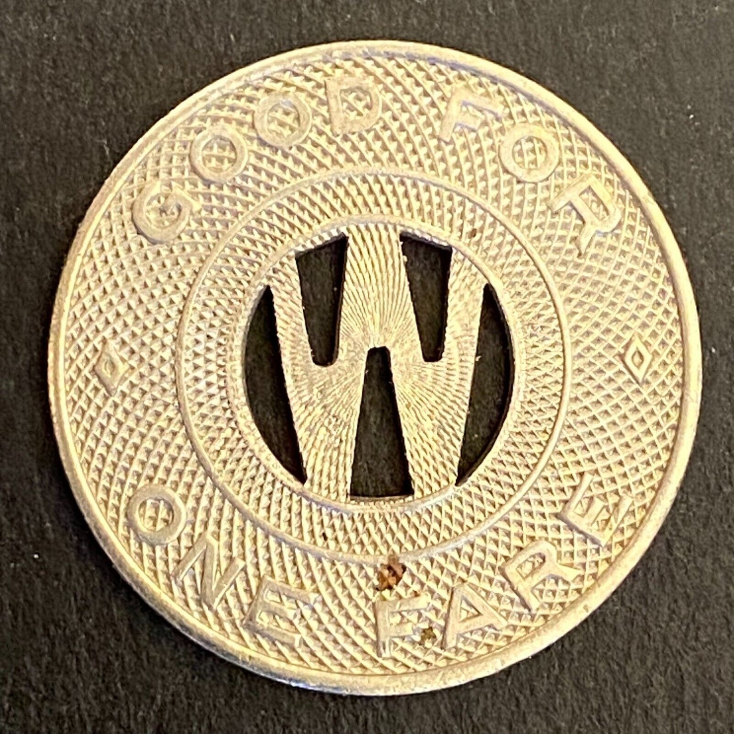 Wichita Transportation Corp. G/F One Fare Transit Token 23mm (#1)