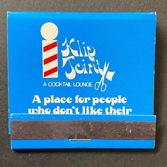 Klip Joint Cocktail Lounge / Sheraton Chicago Full Matchbook Scarce VGC c1973-74