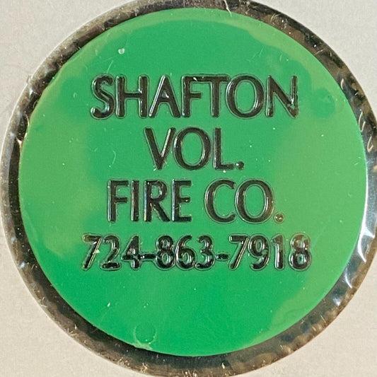 Irwin, PA Shafton Vol. Fire Co. Plastic 1980's ? "Happy Hour Only" Green Token