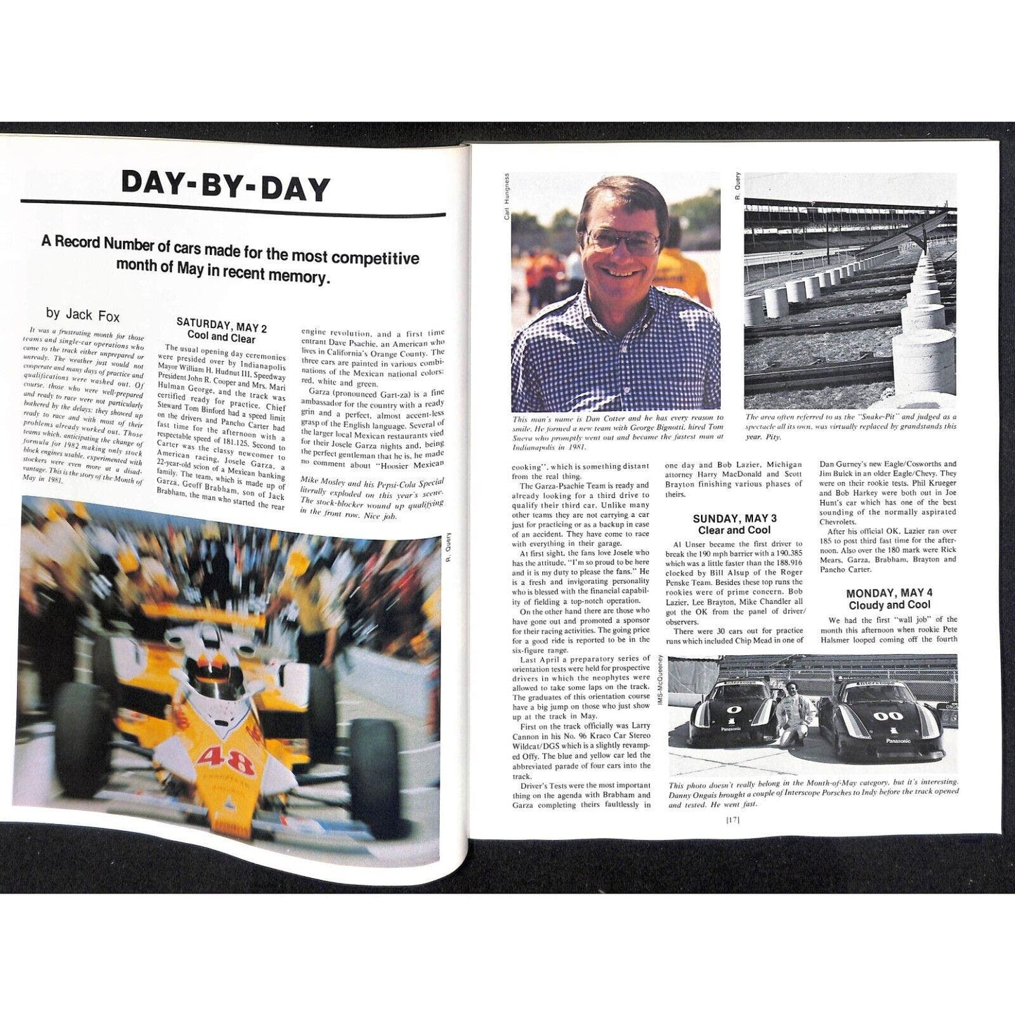 1981 Hungness Indianapolis 500 Yearbook VGC 216pp 1lb 5oz