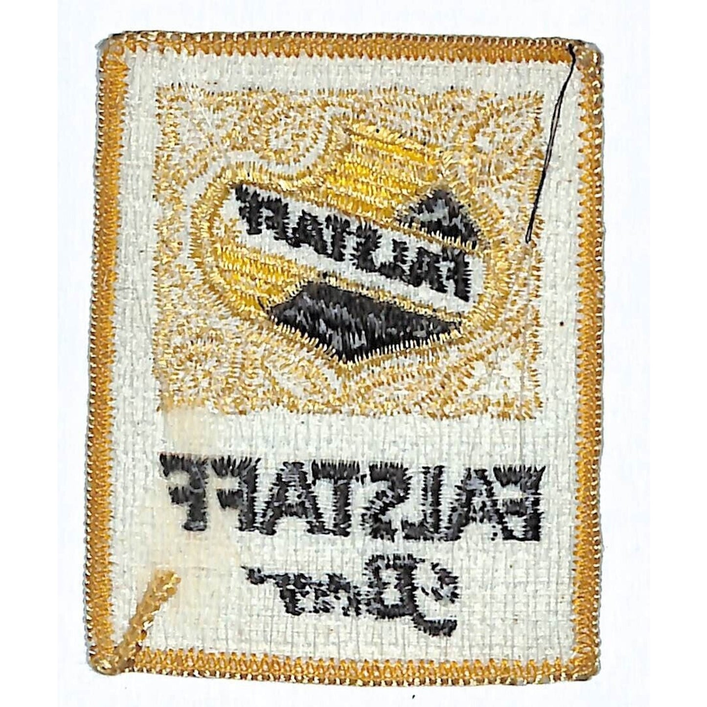 Falstaff Beer Patch Vintage Embroidered 2 1/4" x 3" VGC NOS (#2) c1980's