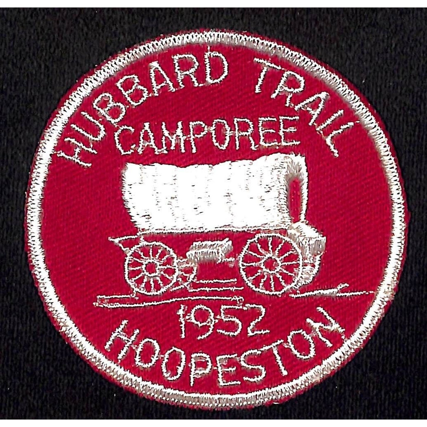 Boy Scouts BSA 1952 Hubbard Trail Camporee Hoopeston Covered Wagon Patch Scarce