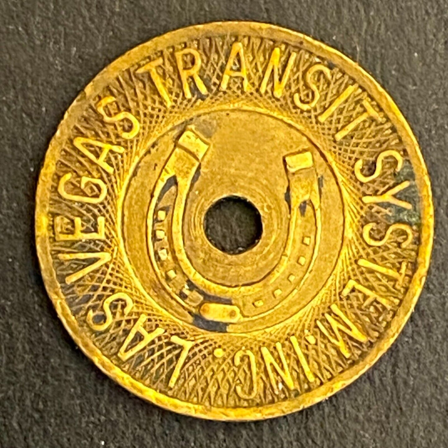 Las Vegas Transit System Horseshoe G/F One Fare Transit Token 16mm (#2)