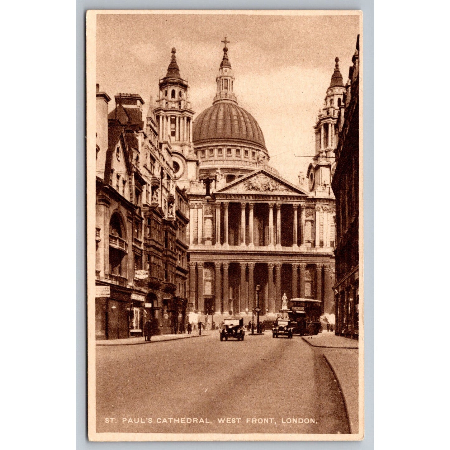 St. Paul's Cathedral Westfront, London RPPC* UP Postcard c1900 W. Straker