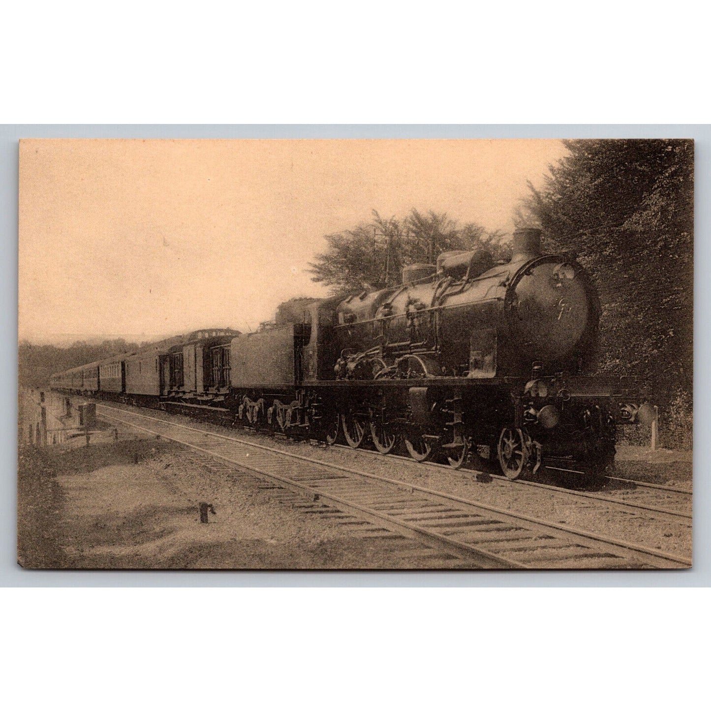 French Railroad RPPC* Postcard Machine Pacific 3.1159 c1900 H.M.P.
