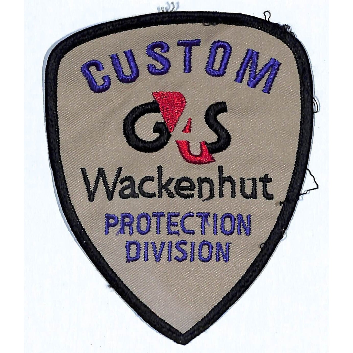 Wackenhut Custom Protection Gaurd Embr. Patch c1970's-80's? 4"h (#6) Scarce